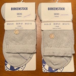 NWT 2-pair Women’s Birkenstock Subtle Glitter Socks, US Ladies 8-10